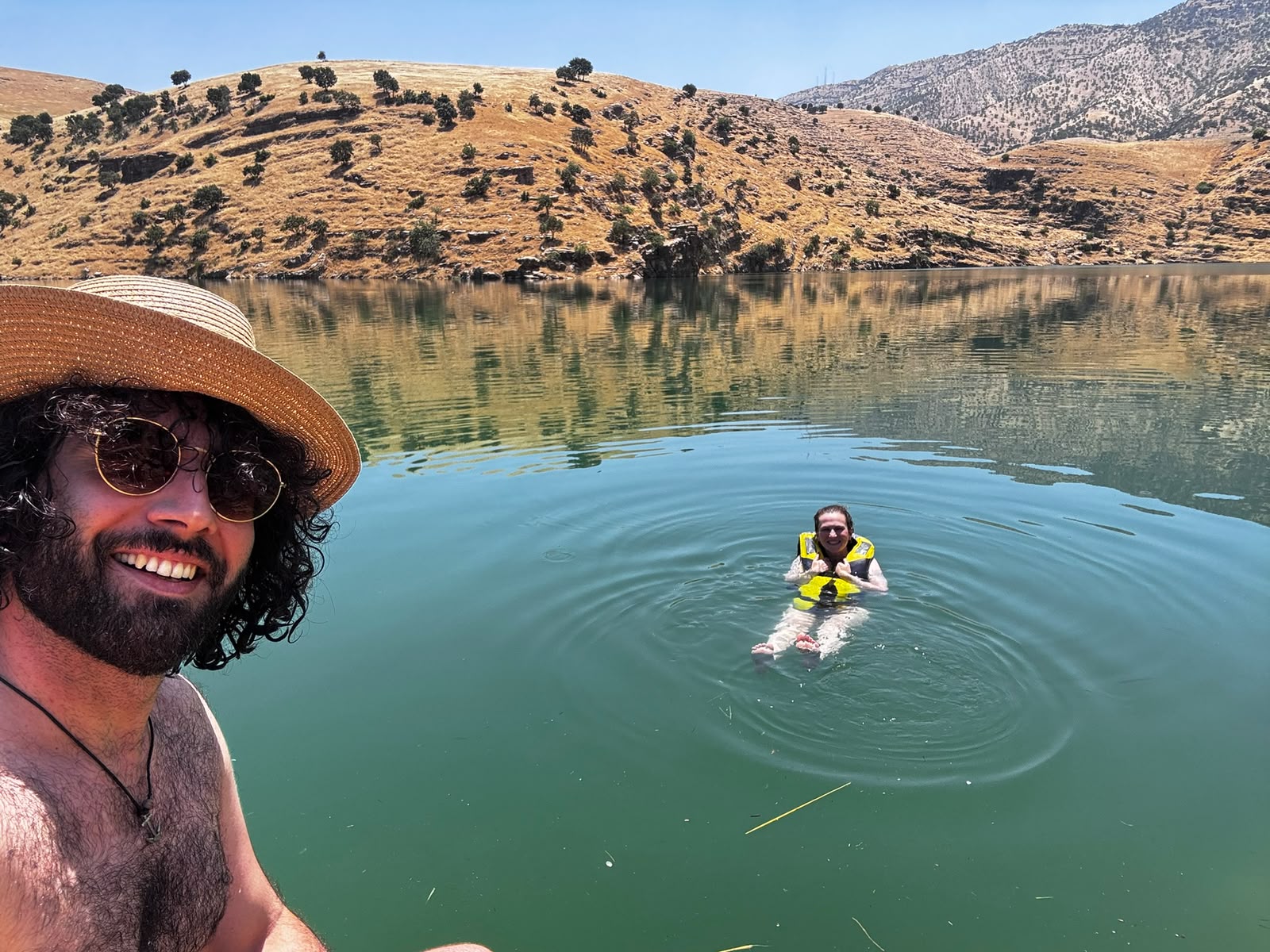 Lake swim in Kurdistan