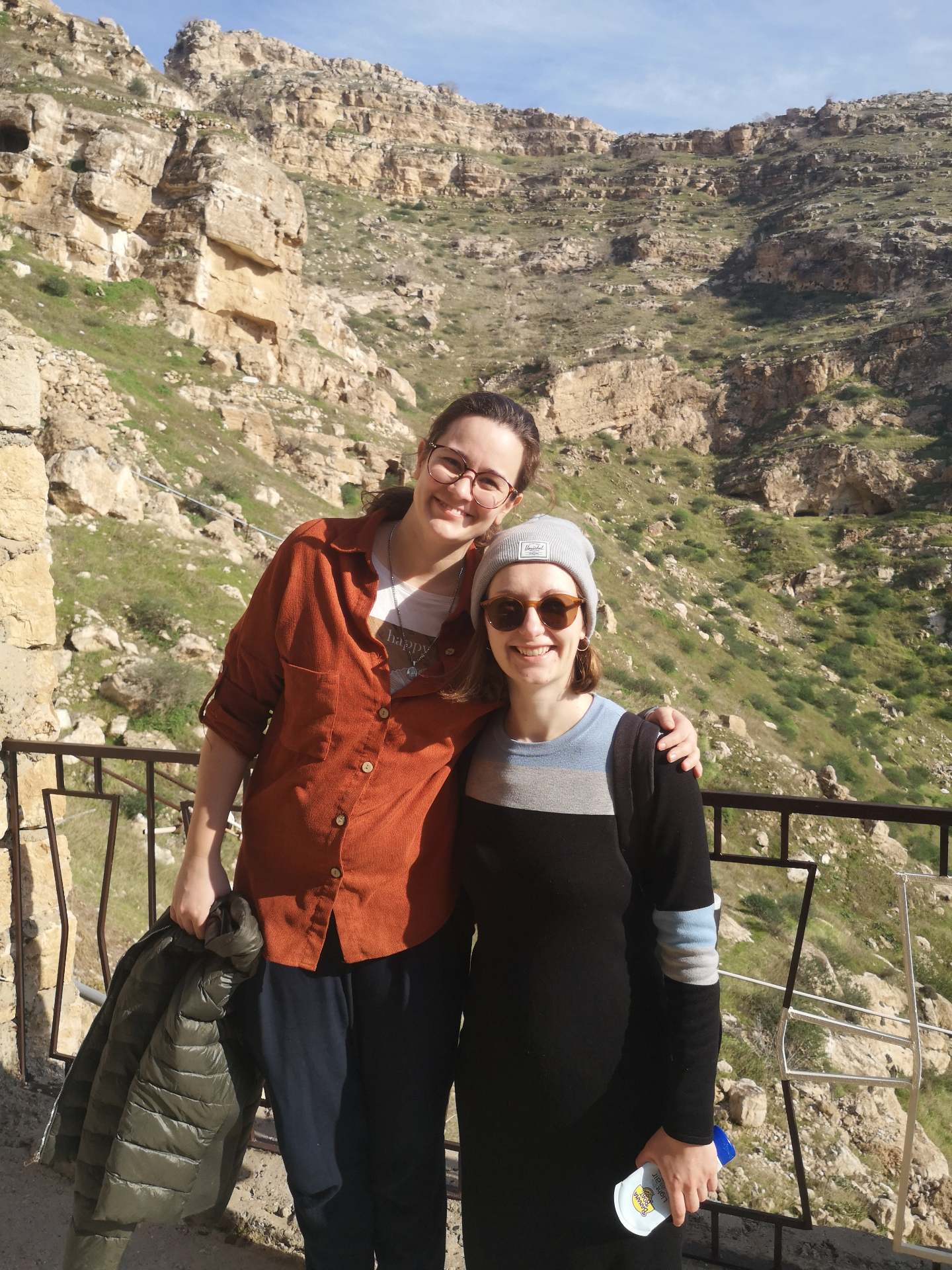 Two friends in the Kurdish mountains